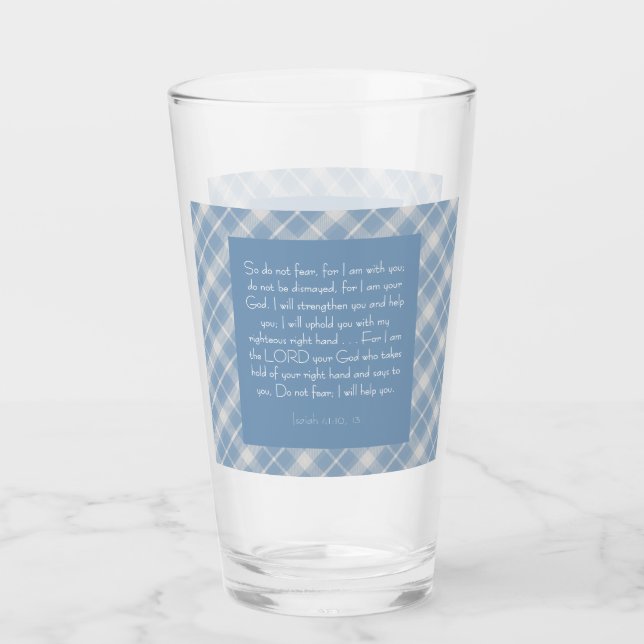 Customisable Bible Verse Isaiah 41:10, 13  Glass (Front)