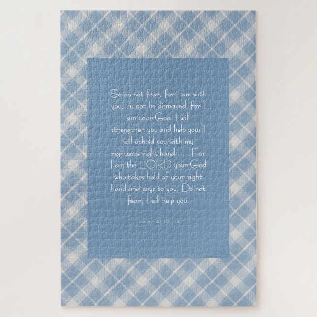 Customisable Bible Verse Isaiah 41:10, 13  Jigsaw Puzzle (Vertical)