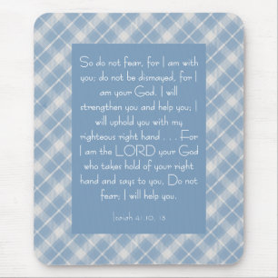 Customisable Bible Verse Isaiah 41:10, 13 Mouse Pad