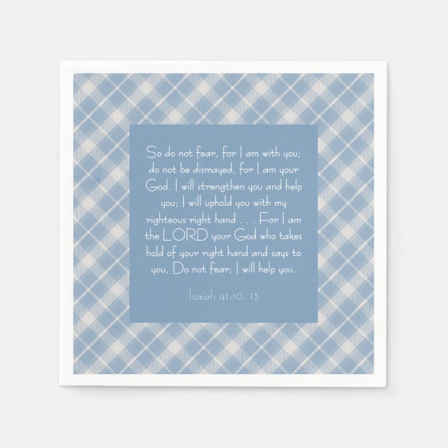 Customisable Bible Verse Isaiah 41:10, 13  Napkin (Front)