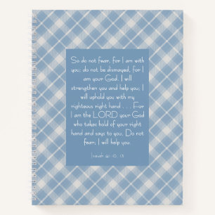 Customisable Bible Verse Isaiah 41:10, 13 Notebook