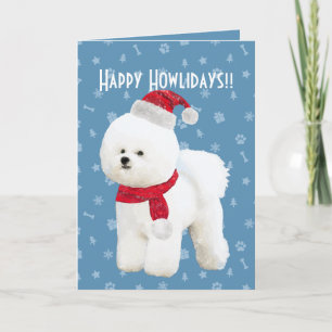 Customisable Bichon Frise Holiday Card