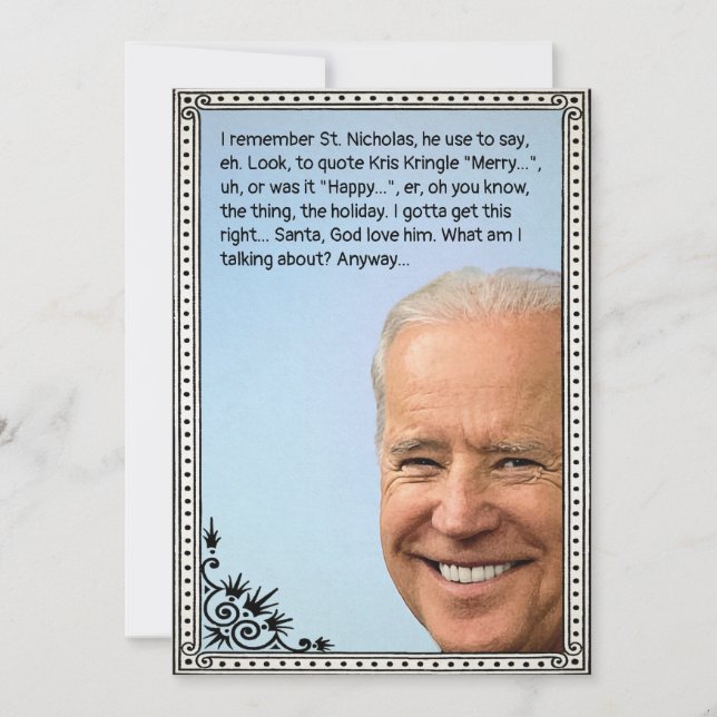 Customisable Biden Holiday Card (Front)