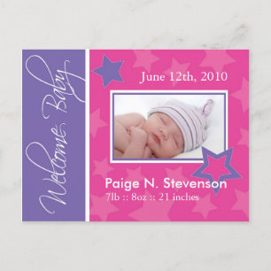 Customisable Birth Announcement