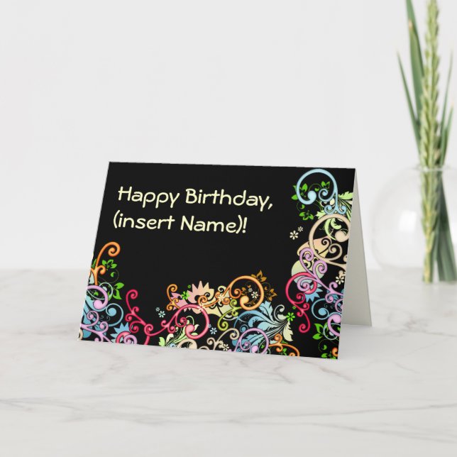 Customisable Birthday Card (Front)