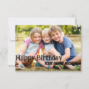 Customisable Birthday Card 1 Photo