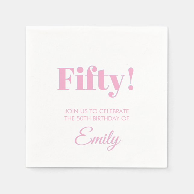 Customisable Birthday Celebration Napkins (Front)
