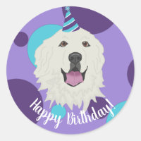 Customisable Birthday Great Pyrenees