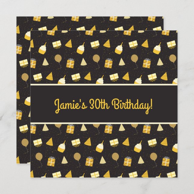 Customisable Birthday Invitation (Front/Back)