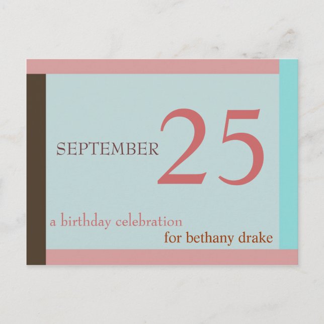 Customisable Birthday Invitation I (Front)