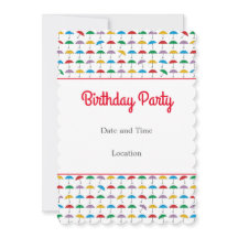 Customisable Birthday Party Invitation Flat Card