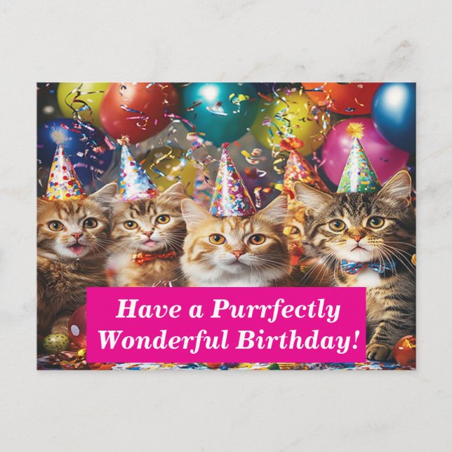 Customisable Birthday Postcard for Pet Lovers  (Front)