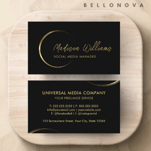Customisable Black and Gold Professional Business Business Card