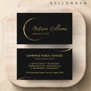 Customisable Black and Gold Professional Business  Card
