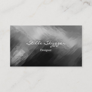 Customisable Black and White Abstract Art Business Card