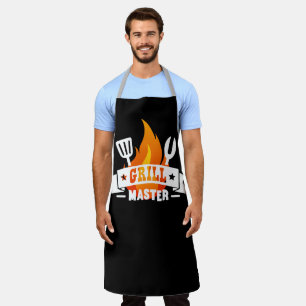 Customisable Black Chef Personalise Grill Master Apron