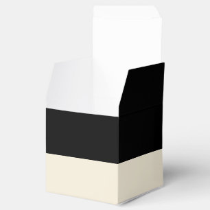 Customisable Black & Eggshell Colorblock Favour Box