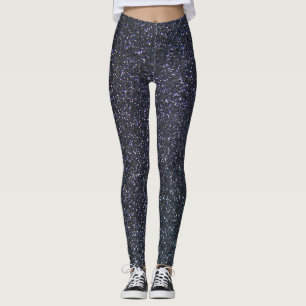 Customisable Black Glitter Leggings
