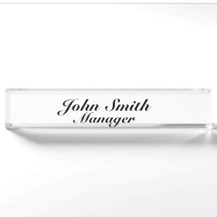 Customisable Black Nameplate