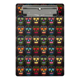 Customisable Black Sugar Skulls Mini Clipboard