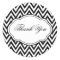 Customisable Black & White Chevron Sticker Label