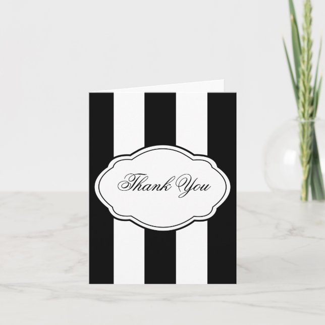Customisable Black & White Label Note Card (Front)