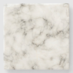 Customisable Black White Marble Stone Finish Stone Coaster