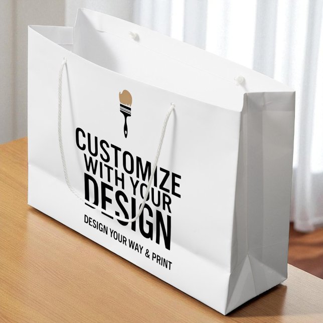 Customisable Blank 12x9" Business Company Large Gift Bag (Creator Uploaded)
