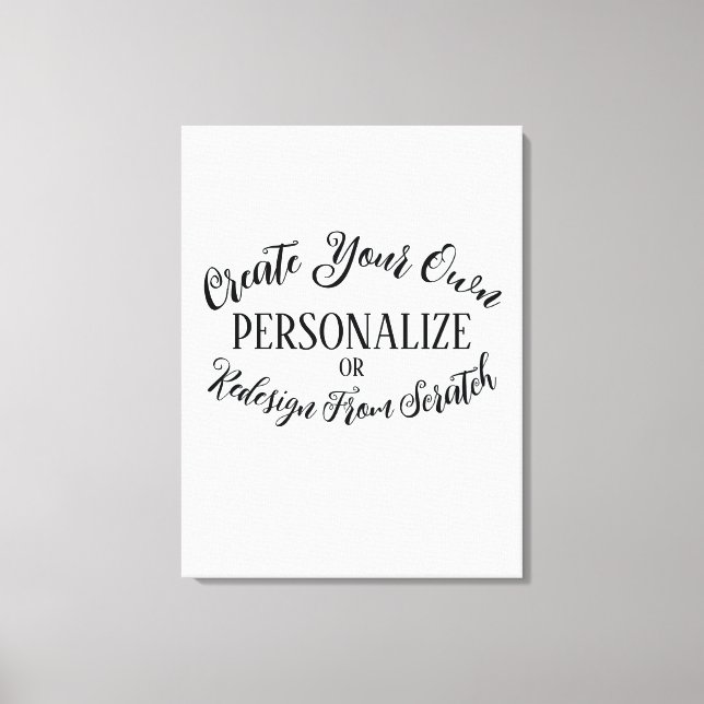 Customisable Blank - Create Your Own Canvas Print (Front)