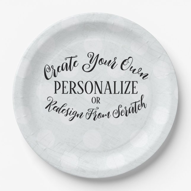 Customisable Blank - Create Your Own Paper Plate (Front)