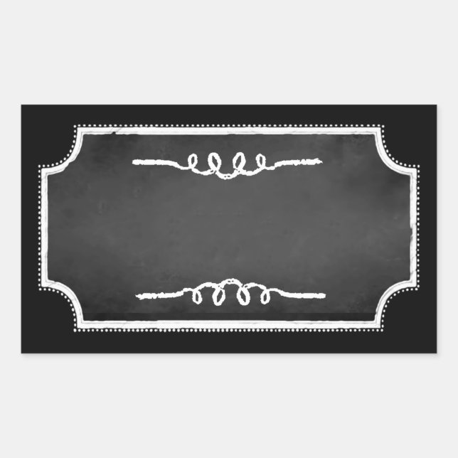 Customisable Blank Faux Chalkboard Sticker Labels (Front)