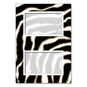 Customisable Blank Zebra Print Name Place Card