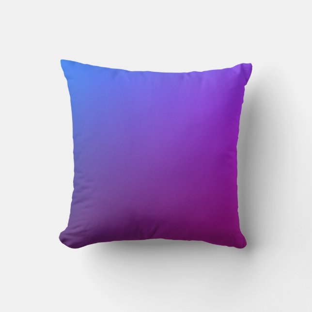 Customisable Blue and Purple Gradient Cushion (Front)