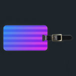 Customisable Blue and Purple Stripes Luggage Tag<br><div class="desc">Customisable Blue and Purple Stripes Luggage Tag</div>