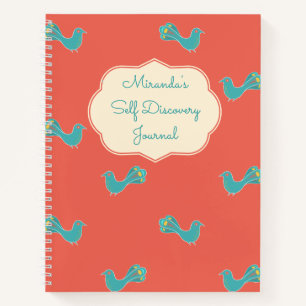 Customisable Blue Bird Self Discovery Journal