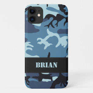 Customisable Blue Camo iPod Touch Case