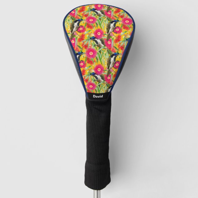 Customisable Blue-faced Honeyeater Golf Head Cover (Front)