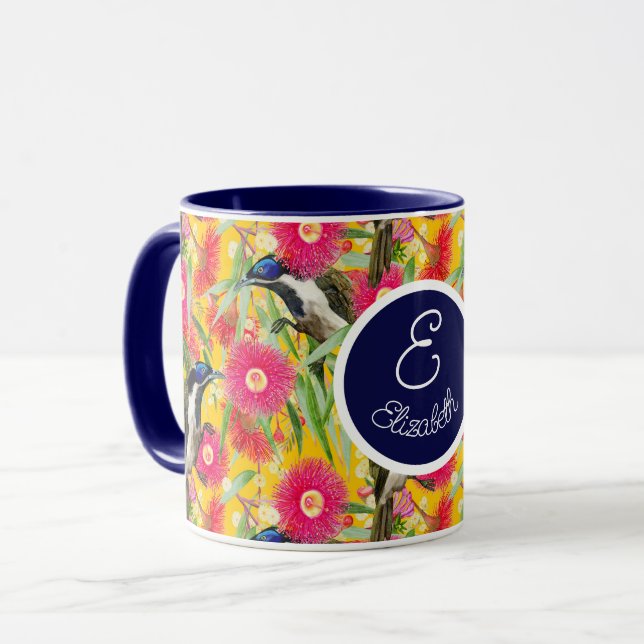 Customisable Blue-faced Honeyeater Mug (Front Left)