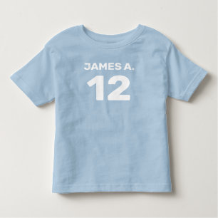 Customisable blue (front & back design) infant toddler T-Shirt