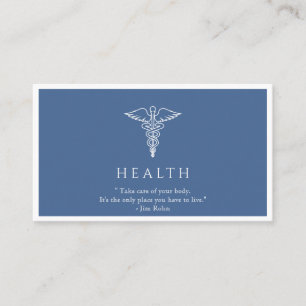 Customisable Blue Healthcare Professional  Business Card