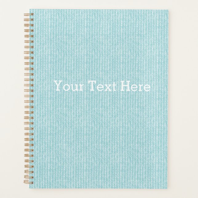 Customisable Blue Knit Inspired  Planner (Front)