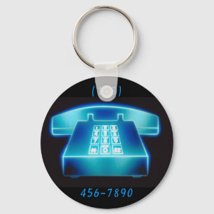 Customisable Blue Phone Key Ring