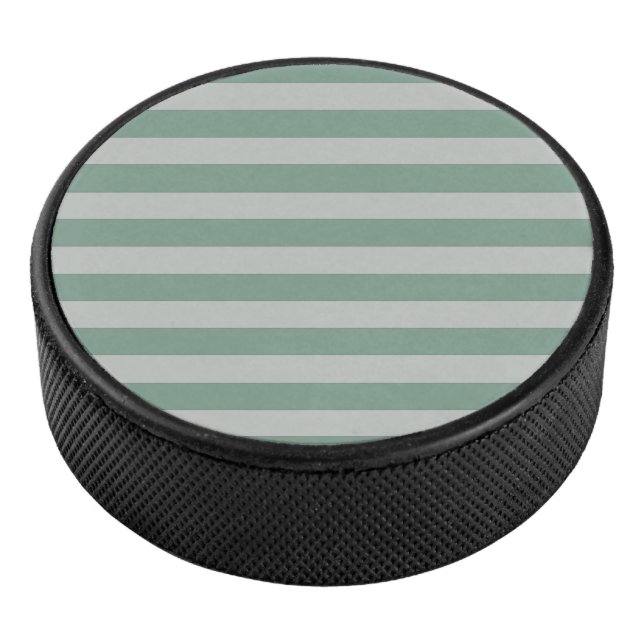 Customisable Blue Stripes Hockey Puck (3/4)