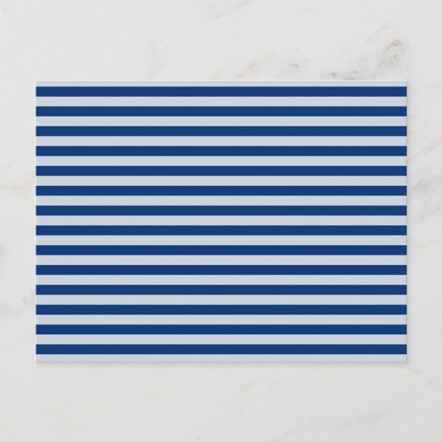 Customisable Blue Stripes Postcard (Front)
