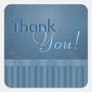 Customisable Blues Thank You Stickers