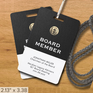 Customisable Board Member Lanyard with Logo ID Badge