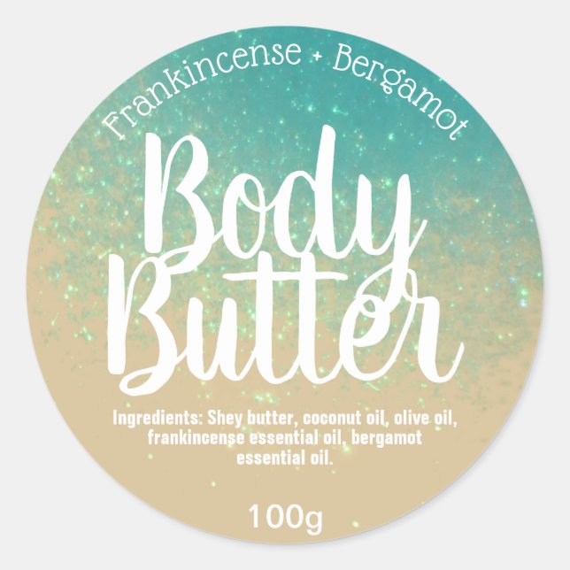 Customisable Body Butter Label (Front)