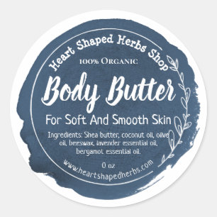 Customisable Body Butter Label Handmade Business