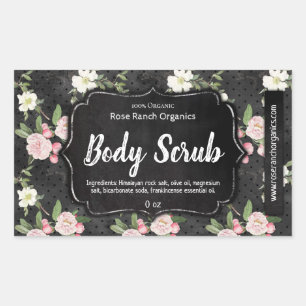 Customisable Body Scrub Label Handmade Business