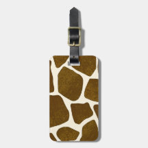 Customisable Bold Giraffe Print Luggage Tag